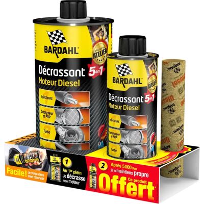 Bardahl - Décalaminant moteur diesel 5 en 1 - 1 L - Publicité Bardahl - Décalaminant moteur diesel 5 en 1 - 1 L - Publicité