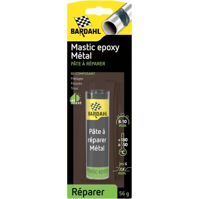 Pâte à réparer métal époxy Bardahl 56 g - Pâte de réparation Pâte à réparer métal époxy Bardahl 56 g - Pâte de réparation