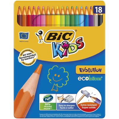 BIC 8902881 - Multicolore - 18 pièces - Crayons de couleur - Publicité BIC 8902881 - Multicolore - 18 pièces - Crayons de couleur - Publicité