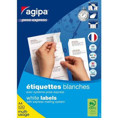 Etichette indirizzo Agipa 70x42,4 mm - Adesivo permanente Etichette indirizzo Agipa 70x42,4 mm - Adesivo permanente