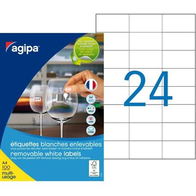 Etichette Bianche Agipa - 2400 Etichette per Ufficio Etichette Bianche Agipa - 2400 Etichette per Ufficio