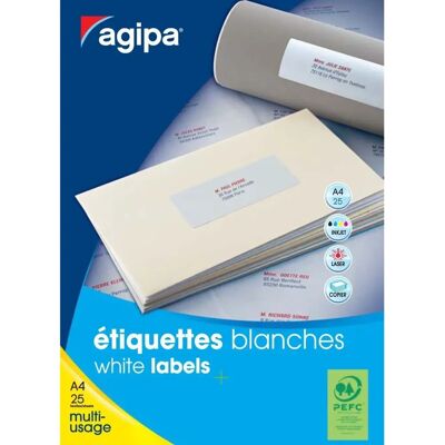 Agipa 101313 Etiquetas - Multiuso, FSC, 70x37mm - Pack 600 Agipa 101313 Etiquetas - Multiuso, FSC, 70x37mm - Pack 600