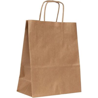 Apli Kraft Papiertasche - Mit Griffen - 18x8x21cm - Einkaufstasche Apli Kraft Papiertasche - Mit Griffen - 18x8x21cm - Einkaufstasche