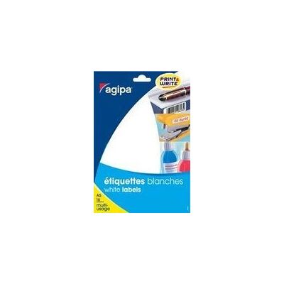 Étiquettes adhésives blanches 15 x 35 mm Agipa - 640 pcs Étiquettes adhésives blanches 15 x 35 mm Agipa - 640 pcs