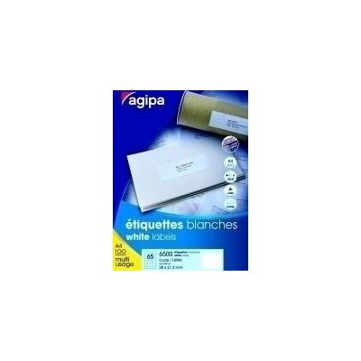 Étiquettes multi-usages blanches Agipa 100 A4 Étiquettes multi-usages blanches Agipa 100 A4