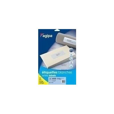 Étiquettes Multi-usage Blanches Agipa - A4 199,6x289,1mm - Publicité Étiquettes Multi-usage Blanches Agipa - A4 199,6x289,1mm - Publicité