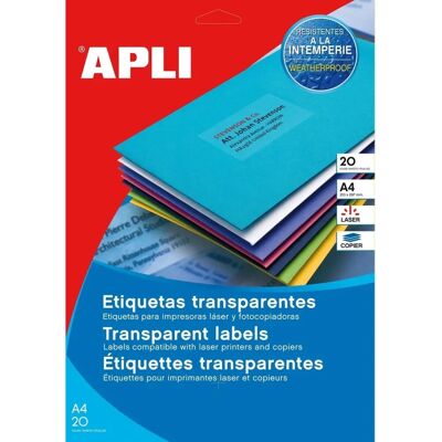 APLI - Etiquette A4 - Polyester - Etiketten APLI - Etiquette A4 - Polyester - Etiketten