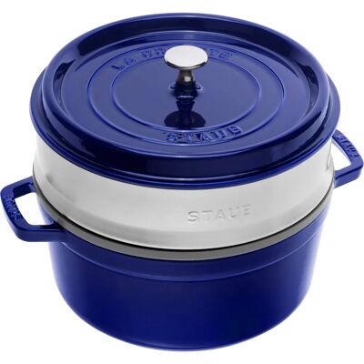 Casseruola rotonda in ghisa Staub - Blu - 26cm Casseruola rotonda in ghisa Staub - Blu - 26cm