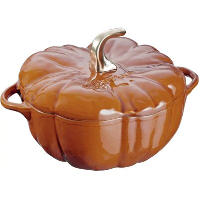 Cocotte Citrouille en Fonte Staub 24cm - Artisanat Français - Publicité Cocotte Citrouille en Fonte Staub 24cm - Artisanat Français - Publicité