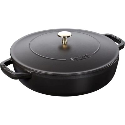 Staub 24cm støpejern sautepanne med lokk Staub 24cm støpejern sautepanne med lokk