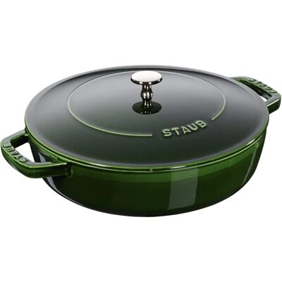 Staub 24cm Basil-Grønn Støpejerns-Panne - Stekepanne Staub 24cm Basil-Grønn Støpejerns-Panne - Stekepanne