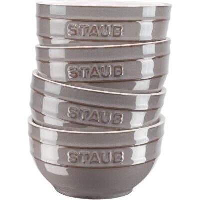 Set med fyra keramiska skålar Staub - 0,4L - Grafit - 4 st Set med fyra keramiska skålar Staub - 0,4L - Grafit - 4 st