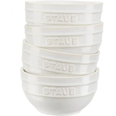 Set di 4 ciotole in ceramica bianche Staub - Cucina Set di 4 ciotole in ceramica bianche Staub - Cucina