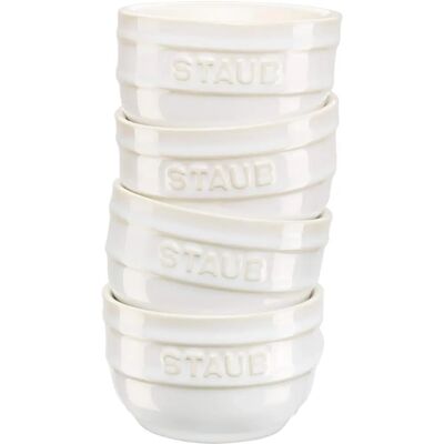 Staub elfenben keramisk 4-delars ramekin-set - Kökstillbehör Staub elfenben keramisk 4-delars ramekin-set - Kökstillbehör
