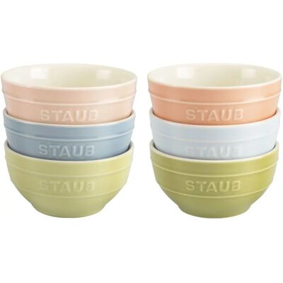 Set di Ciotole in Ceramica Staub - 12cm, 6 Pezzi, Colori Pastello Set di Ciotole in Ceramica Staub - 12cm, 6 Pezzi, Colori Pastello