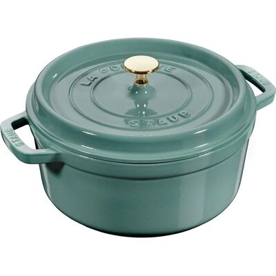 Staub Eucalyptus rund støpejern cocotte - 24cm 3,7L Staub Eucalyptus rund støpejern cocotte - 24cm 3,7L