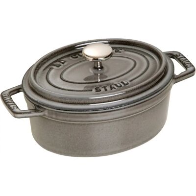 Staub La Cocotte 15 cm, oval, Grå, Støpejern Staub La Cocotte 15 cm, oval, Grå, Støpejern