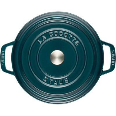 Staub Turquoise La Mer Cocotte 22cm - Cocotte en Fonte - Publicité Staub Turquoise La Mer Cocotte 22cm - Cocotte en Fonte - Publicité