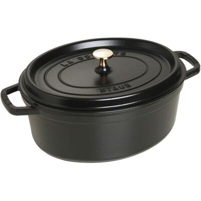 Staub Oval Gjutjärn Kjele - 4,2L Svart Staub Oval Gjutjärn Kjele - 4,2L Svart