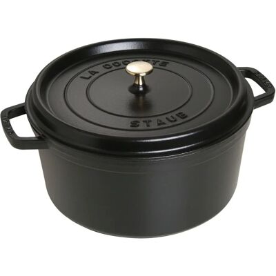 Staub 40509-863-0 Rund Gjutjernspanne - 8.35L, Svart Staub 40509-863-0 Rund Gjutjernspanne - 8.35L, Svart
