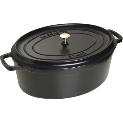 Staub Cast Iron Roasting Pan - 12L - Black Staub Cast Iron Roasting Pan - 12L - Black