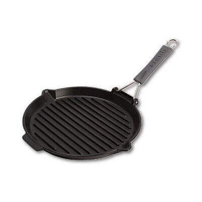 Staub Rund støbejern grillpande - Sort - Grillpande Staub Rund støbejern grillpande - Sort - Grillpande