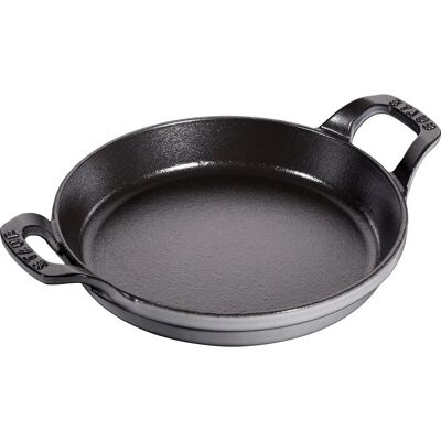 Staub 1302018 Round Roasting Dish - 16cm, Graphite Grey Staub 1302018 Round Roasting Dish - 16cm, Graphite Grey
