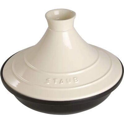 Tajine Ivory de Staub - 20cm, Hierro fundido, Tapa de cerámica Tajine Ivory de Staub - 20cm, Hierro fundido, Tapa de cerámica