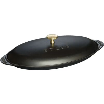 STAUB Gusseisen Fischpfanne - 31cm Schwarz - Kochgeschirr STAUB Gusseisen Fischpfanne - 31cm Schwarz - Kochgeschirr