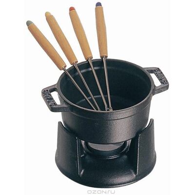 Set de Fondue Mini Noir de Staub - Set Set de Fondue Mini Noir de Staub - Set