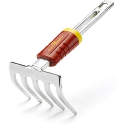 Petite râteau à fleurs OUTILS WOLF - 5 dents - manche interchangeable - Publicité Petite râteau à fleurs OUTILS WOLF - 5 dents - manche interchangeable - Publicité