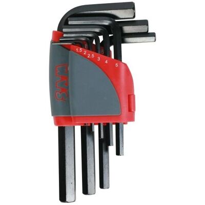 SAM OUTILLAGE - Portachiavi a forma di esagono corto - 9 pezzi - 1,5-10mm SAM OUTILLAGE - Portachiavi a forma di esagono corto - 9 pezzi - 1,5-10mm
