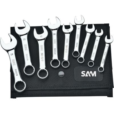 SAM OUTILLAGE - Ensemble de 9 clés combinées courtes - 8-19 mm SAM OUTILLAGE - Ensemble de 9 clés combinées courtes - 8-19 mm