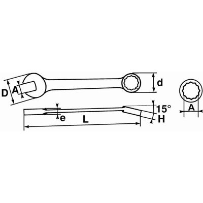 SAM OUTILLAGE - Chiave combinata 21mm - 50A21 SAM OUTILLAGE - Chiave combinata 21mm - 50A21