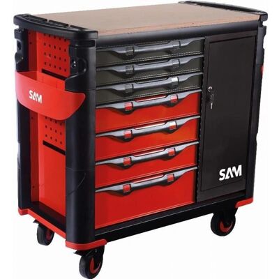 Sam Outillage - Carrello con 7 cassetti extra large e piano in legno Sam Outillage - Carrello con 7 cassetti extra large e piano in legno