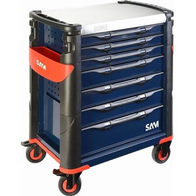 Sam Outillage - Carro de herramientas en acero inoxidable azul - 417HB Sam Outillage - Carro de herramientas en acero inoxidable azul - 417HB