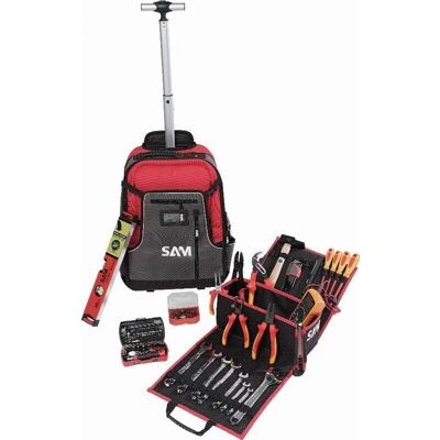 SAM OUTILLAGE - Mochila de herramientas electricista 40L - Juego de herramientas SAM OUTILLAGE - Mochila de herramientas electricista 40L - Juego de herramientas