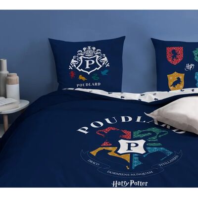 Ensemble de lit Harry Potter Warner Bros - Bleu 240x220 - Publicité Ensemble de lit Harry Potter Warner Bros - Bleu 240x220 - Publicité
