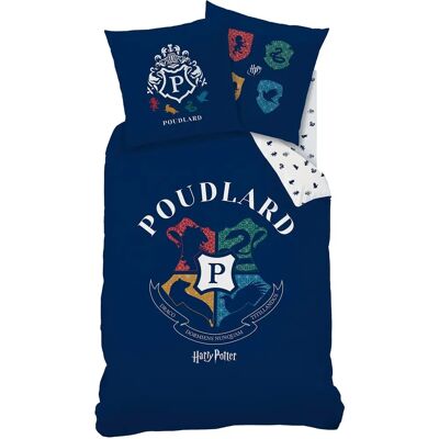 Ensemble de housse de couette Harry Potter Bleue - Warner Bros - Publicité Ensemble de housse de couette Harry Potter Bleue - Warner Bros - Publicité