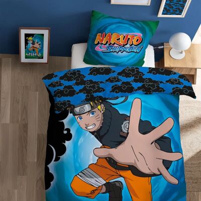 Omydream Parure de lit Naruto Black Clouds - En coton - Publicité Omydream Parure de lit Naruto Black Clouds - En coton - Publicité