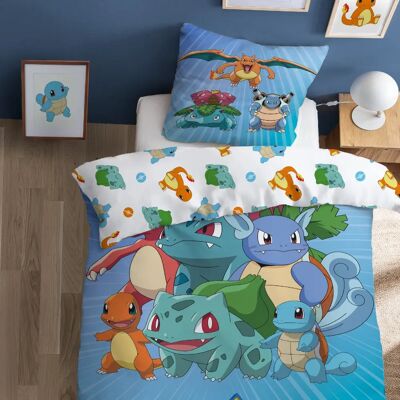 Conjunto de Ropa de Cama Pokémon Azul - Algodón Conjunto de Ropa de Cama Pokémon Azul - Algodón