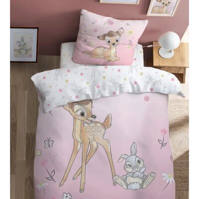 Ensemble de Literie Disney Home Bambi Flowers pour Enfants - Réversible 140x200 cm Rose - Literie - Publicité Ensemble de Literie Disney Home Bambi Flowers pour Enfants - Réversible 140x200 cm Rose - Literie - Publicité