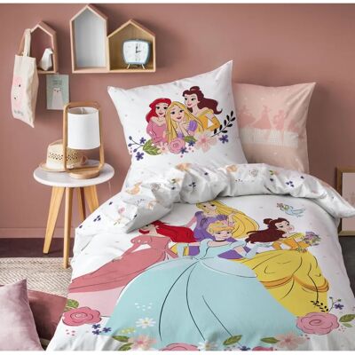 Parure de lit Princesse Disney - 140x200cm + 63x63cm - Coton - Publicité Parure de lit Princesse Disney - 140x200cm + 63x63cm - Coton - Publicité