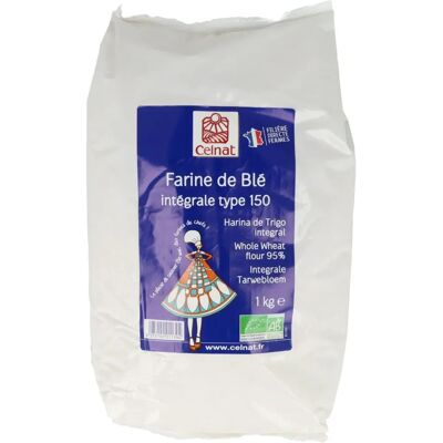 Harina integral de trigo tipo 150 1 kg - Celnat Harina integral de trigo tipo 150 1 kg - Celnat