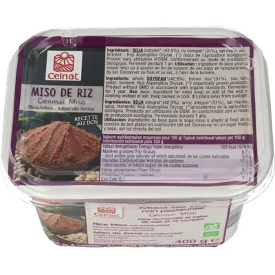 Miso de riz biologique Celnat - Fermenté 1 an - Non pasteurisé - Publicité Miso de riz biologique Celnat - Fermenté 1 an - Non pasteurisé - Publicité