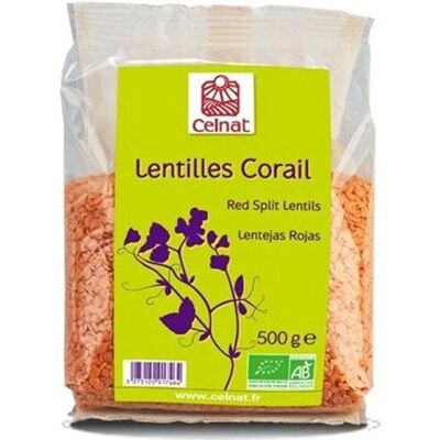Lentilles corail Celnat - 500 g - Biologiques, Sans trempage, Sans gluten - Publicité Lentilles corail Celnat - 500 g - Biologiques, Sans trempage, Sans gluten - Publicité