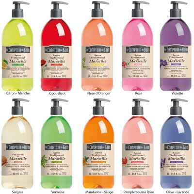 Le Comptoir du Bain Orangenblüten Flüssigseife - Traditionelles Marseille-Produkt Le Comptoir du Bain Orangenblüten Flüssigseife - Traditionelles Marseille-Produkt