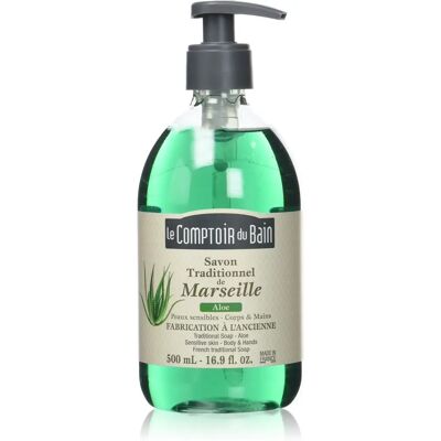 Le Comptoir du Bain Savon Liquide Aloe Vera - Savon Liquide - Publicité Le Comptoir du Bain Savon Liquide Aloe Vera - Savon Liquide - Publicité
