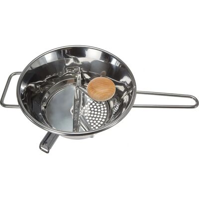 Macinatore di Verdure Guillouard - 24cm Acciaio Inox, 3 Griglie Macinatore di Verdure Guillouard - 24cm Acciaio Inox, 3 Griglie