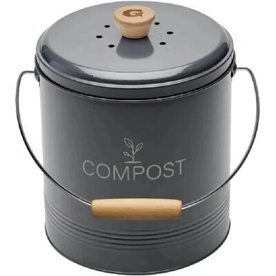 Seau à Compost Gris Foncé - Écologique, 4,5L - Publicité Seau à Compost Gris Foncé - Écologique, 4,5L - Publicité